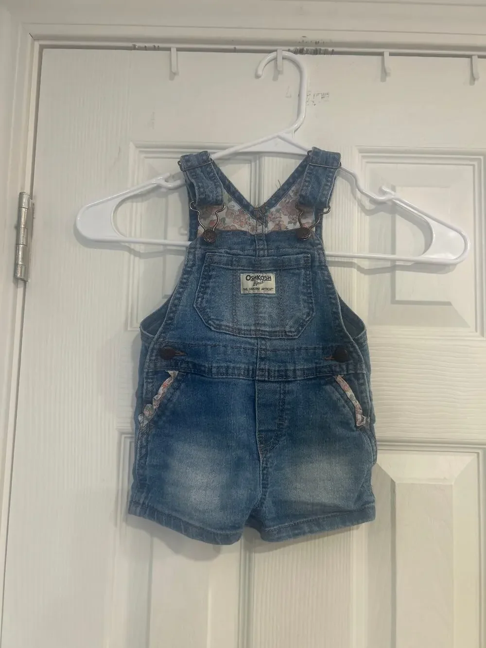 OshKosh B'gosh 12M Denim Vestbak Overalls Jean Blue